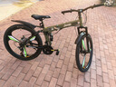Jeep吉普自行车折叠山地男女学生26寸27速公路单车战神-苍岭绿/三刀轮 实拍图