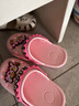 B.Duck小黄鸭童鞋儿童拖鞋男童透气洞洞鞋女童可爱家居鞋0954浅粉26 实拍图