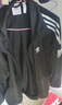adidas经典复古三条纹双拉链宽松夹克外套男女秋季阿迪达斯三叶草 黑色   S 实拍图