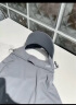 OhSunny全脸防晒面罩夏季冰丝全防护透气遮阳 SLF3M085 素影灰 M  实拍图