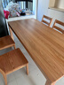 源氏木语实木餐桌北欧办公桌简约小户型家用餐桌椅组合家具 红橡木1.8米一桌四椅Y28S04 实拍图