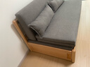 源氏木语实木沙发床现代简约多功能可折叠床北欧风小户型客厅两用双人沙发 1.55m山毛榉原木色(灯草灰) 实拍图