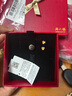 周六福小金花足金999黄金耳钉女生日礼物计价AC090379  一对 约0.67g 实拍图