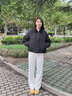 波司登（BOSIDENG）25新款90绒羽绒服短款无缝胶囊复古时尚巴恩风显瘦翻领外套 欧珀黑|8F39 M 165/88A 体重约110-120斤 实拍图