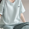 睡衣女款夏天短袖七分裤夏季带胸垫韩版休闲少女士家居服套装 601【固定胸垫】 2XL （140-160斤） 实拍图