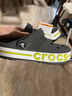 卡骆驰crocs洞洞鞋贝雅卡骆班轻便耐磨一脚蹬休闲鞋|205089 石板灰/青柠绿-0GX 36 /37(220mm) 实拍图