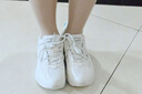 李宁跑步鞋女鞋马卡龙配色透气网面舒适运动鞋情侣时尚复古老爹鞋 云雾白/银色-3 35 实拍图