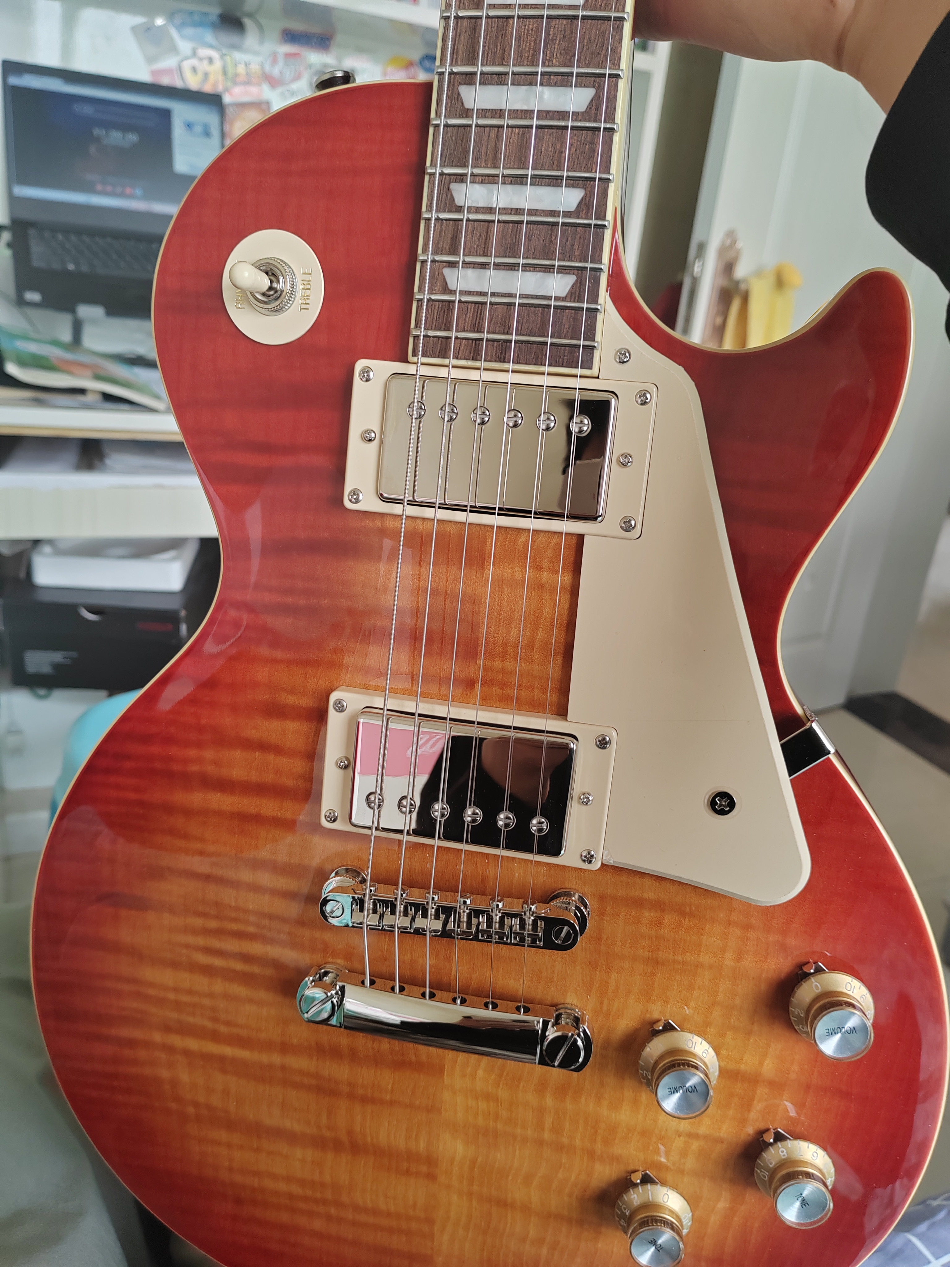 epiphone易普锋LP Standard 60s HS樱桃色初学进阶电吉他原厂包美国品牌 实拍图