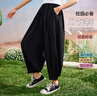 ASK JUNIOR灯笼裤女童夏季宽松舒适冰丝凉感防蚊裤中大童儿童裤子 黑色 150 实拍图