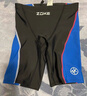 洲克（ZOKE）儿童泳衣男童五分专业训练健身运动速干游泳裤122626887黑色/彩兰 实拍图