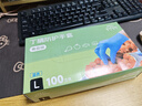 英科医疗（INTCO）一次性手套丁腈手套大码100只防护耐用食品级丁晴蓝色橡胶手套 实拍图