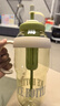 【京东物流】水杯冰霸吸管杯高颜值学生茶水分离大容量杯子 肚肚杯1个-浅绿色 实拍图