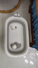 iuu婴儿洗澡盆 可折叠宝宝浴盆大号 洗澡神器躺托浴架新生儿童用品 【北欧灰】+调节浴架+浴垫+浴网 材质：FAD食品级材质检测认证 实拍图