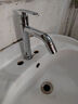 净腾家用卫生间精铜主体台上盆单冷水龙头洗手池洗脸盆单孔面盆龙头 弯嘴款【黄铜主体】不带水管 实拍图