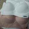 氧心（YANGXIN）果冻胶无尺码背心式睡眠文胸女士内衣女轻薄无痕无钢圈聚拢胸罩 婴儿蓝+极简白（背心款） 均码 （A-C/90-140斤） 实拍图