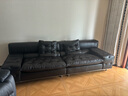 NORHOR北欧表情中古复古包豪斯/雷诺头层牛皮金属腿沙发分体转角G 【现货】一字位|单宁墨2.82m（含2抱枕） 实拍图