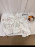 ROVO纯棉孕妇夏季月子服睡衣产后哺乳100%纯棉开衫套装喂奶专用居家服 天使兔【带胸垫】 L（适合于120-140斤） 实拍图