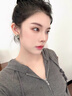 KRISTEN JUDI蓝色大花朵耳环女银针彩花瓣耳饰微镶耳钉轻奢高级感妈妈生日礼物 升级款-微镶蓝色闪立体花朵耳环 实拍图
