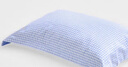 良良（liangliang） 枕套天丝苎麻透气吸汗四季青年情侣枕头巾纯苎麻男女单人枕巾 格秀蓝 天丝麻枕套 74*48cm 成人枕套 实拍图