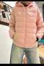 asics亚瑟士童装冬季中大儿童保暖连帽轻薄羽绒服【赠收纳袋】 0620粉色 150 cm 实拍图