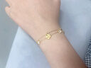 梵哲诗轻奢黄金999足金四叶草手链女生红玛瑙手饰情人节生日礼物送女友 黄金999足金四叶草手链【附近仓次日达】 实拍图