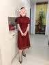俞兆林（YUZHAOLIN）中高考旗开得胜旗袍妈妈夏装连衣裙2026新款喜婆婆婚宴装礼服裙子 FlvX8561566 红色 2XL （建 议105-120斤） 实拍图
