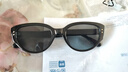 墨镜女夏潮防紫外线高级感2025新款男开车太阳眼镜防晒遮阳同款 猫眼A款-黑框框黑灰 实拍图