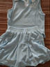 唐狮珠地棉网球背心套裙女童夏季无袖背心休闲运动百褶裙 蓝色  130  实拍图