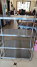 亿冠莱 不锈钢厨房置物架落地收纳架微波炉架储物架货架家用架子烤箱架 加粗加厚 宽35长90高120四层 实拍图