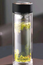 富光 男女士双层玻璃杯 高硼硅玻璃304茶隔水杯子 带茶隔泡茶杯500ml 实拍图