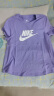 耐克NIKE春夏女短袖T恤 纯棉 运动休闲 修身显瘦DX7907-527紫色 XL 实拍图