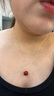 DK18k金项链女素链黄金彩金项链AU750白金项链K金玫瑰金锁骨链闪O链 黄金AU750闪光o字链18K 约0.9mm，40-45cm（很细可调节） 实拍图