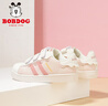 巴布豆（BOBDOG）童鞋女童低帮板鞋春秋款儿童运动鞋 101533153 乳白/嫩粉26 实拍图