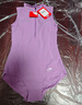 李宁（LI-NING）泳衣女士连体三角专业训练游泳衣速干防晒竞速游泳装备0954紫XL 实拍图