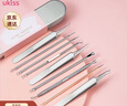 悠珂思（ukiss）粉刺针暗疮夹9件套装(不锈钢痘痘闭口黑头美容院专用镊子细胞夹 实拍图