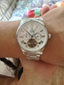 上海（SHANGHAI）手表礼物 男士自动机械表 国民系列 露摆 镂空银SH6003N-1 实拍图
