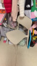 加厚塑料餐椅现代简约奶油靠背凳子家用餐桌椅户外久坐舒服小椅子 卡其色 实拍图