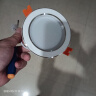 FSL佛山照明LED筒灯天花灯5W铝材款白玉银边开孔75-85mm白光6500K 实拍图