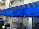 澜虞户外遮阳棚伸缩式雨棚加粗大伞广告四脚伞帐篷户外折叠伸缩摆摊 3*4.5米（蓝色加粗加厚） 实拍图