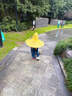 儿童雨衣宝宝飞碟雨衣小鸭子1-3岁幼儿园男女斗篷雨披孩儿童雨靴 【小黄鸭S码】身高50-100cm 实拍图