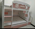 全实木上下床卡通儿童床双层木床小户型架子实木高低儿童床子母床 粉红色 梯柜上铺宽130下铺150 实拍图