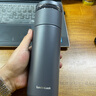 乐扣乐扣（LOCK&LOCK）不锈钢保温杯茶水分离杯男士大容量水杯泡茶杯送老师送朋友 黑色440ml【升级款带茶隔 】 支持定制 实拍图