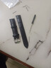 昂朗通用真皮手表带男女针扣牛皮防水耐磨手表链 真皮黑色皮带(工具和生耳针) 【表带头宽度男女款】18mm 实拍图