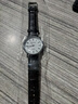 商务时尚男士手表考试面试高级帅气拍照道具礼品礼物皮带手表男 黑带白面 实拍图