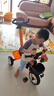 Babyjoey儿童三轮车脚踏车1-3-5岁 简易自行车多功能手推车小蜜蜂橙色 实拍图