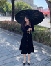 JCZS德国品牌反向防晒伞防紫外线晴雨两用遮阳双层黑胶长柄自动高颜值 商务黑【全自动合金骨架晴雨 8骨 实拍图