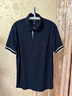 TOMMY HILFIGER25春夏新款男透气珠地网眼通勤修身短袖T恤/镶边翻领POLO衫 【修身款】石墨深灰P7I L （推荐：140-155斤） 实拍图