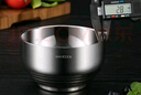 美厨（maxcook）304不锈钢碗 汤碗双层隔热 餐具面碗13CM（2只装）MCWA614 实拍图