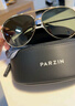 帕森（PARZIN）偏光太阳镜型男眼镜经典蛤蟆镜安全驾驶墨镜PZ8131A金框墨绿片 实拍图