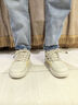 森馬男鞋2025秋季新款休闲百搭小白鞋子男士软底轻便厚底增高板鞋男款 米色 40 实拍图
